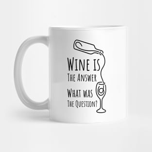 Wine is The Answer What was The Question? - 2 Mug